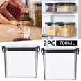 thumbnail image 2 of 7 Cup Glass Storage Containers with Lids Bread Storage for Pantry Kitchen Food Containers 2PC Square Transparent Airtight Jar Fresh Keeping Kitchen Grain Storage Jar Snack Dried Fruit Storage Jar, 2 of 4