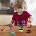 thumbnail image 5 of SHELLTON Pull Back Cars Toys, Turbo Tops Mini Gyro Car, Push Go Friction Powered Car, Preschool Gifts for Kids, Pink, 5 of 9