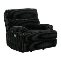 Picket House Furnishings Merrick Motion Recliner in Masis Black