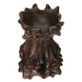thumbnail image 6 of HIAKDOFT 1Pcs Decorative Display Pedestal Wood Carving Base Coffee Color Crystal Ball Holder, 6 of 8