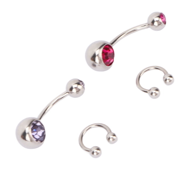 Anillos para la nariz ANGGREK joyería plateada para perforar la nariz moda de Acero inoxidable