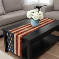 thumbnail image 4 of Vintage American Flag Table Runner 90 Inches Long, Retro US Flag White Red Blue Kitchen Coffee Dining Table Decoration for Home Party Birthday Wedding Home Decor 13x90 Inches, 4 of 8