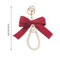 thumbnail image 3 of Osdhezcn Pearl Chain Keychain with Ribbon Bowknot Stylish Key Accessory Bag Decoration, 3 of 17