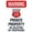 Warning Sign 1, variant on Warning Do Not Knock Do Not Disturb Sign 8"x12" - Red Metal Tin Decor for Home Business, Outdoor Indoor Safety