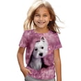 thumbnail image 3 of Shinyii Summer Girls Cute Dog Graphic Tee Casual Short Sleeve Crewneck T Shirt, Sizes 3-13, 3 of 3