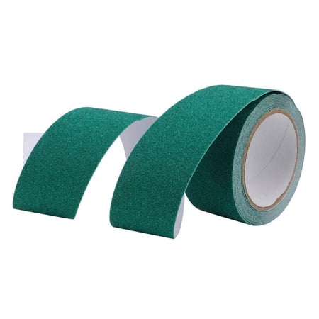 Non Slip Safety Tape - Quartz Sand Anti Slip PVC Tape For Stairs & Floors, 5m Green Roll
