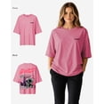 thumbnail image 3 of G West Womens Oversized Jams Of The Undead Tee Pink Size- X-Large, 3 of 5