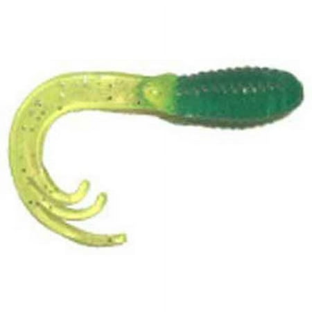 BIG BITE BAITS INC. Big Bite Triple Tip Grub 2 10ct Green/Chartreuse Silver TTG217