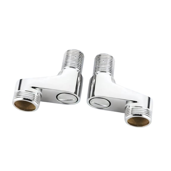 2 Pack Clawfoot Tub Adapter Shower Faucet Adjustable Swing Arm Brass Plated Metal for Bathtub Kitchen Utility Use