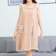 thumbnail image 4 of Off Shoulder Wearable Bath Towel Wrap Women Water Absorbent Beach Spa Gym Bathrobes Slip Dress, 4 of 5