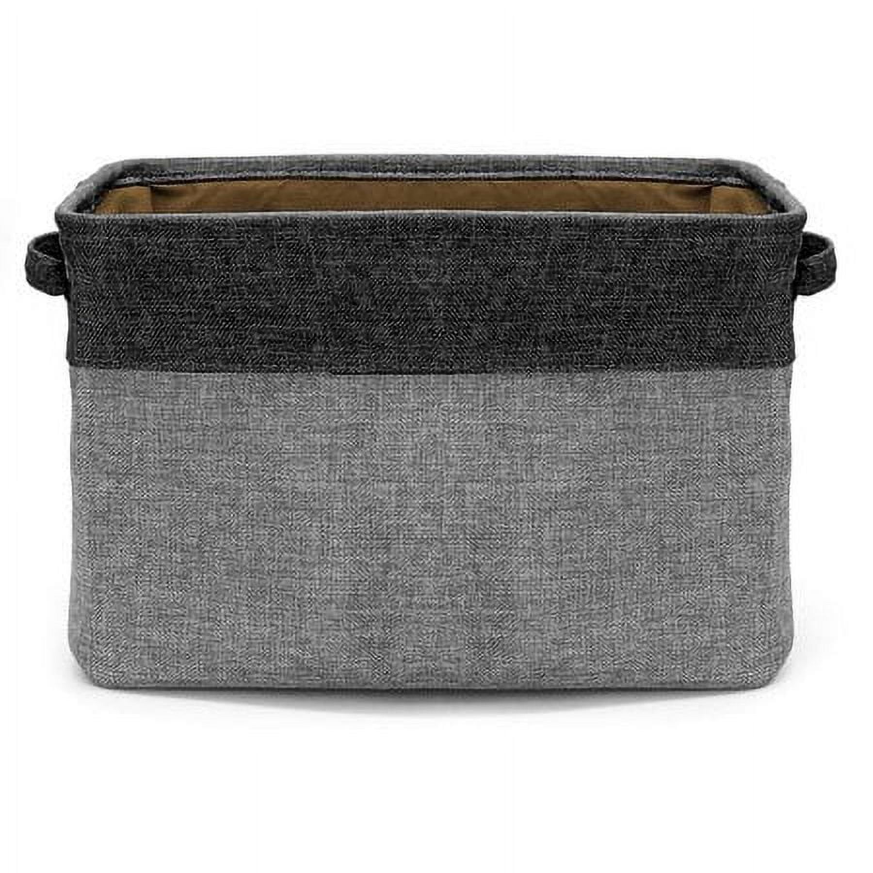 Sorbus Twill Storage Large Rectangular Fabric Collapsible Basket Organizer with Carry Handles, Multiple Colors, Set of 3