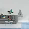 thumbnail image 2 of Arte De Pared De Pájaro De Madera Y Estatua De Buda Mono, Fusión De Decoración Para Jardín, Estudio, Sala, Granja, Hotel, Patio, Escultura única., 2 of 8