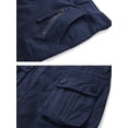 thumbnail image 4 of Men's Cargo Pants with 8 Pockets,Cotton Camo Pants Relaxed Fit Utility Hiking Pants, Ripstop Work Pants(No Belts),Blue Size 40, 4 of 7
