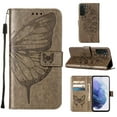 thumbnail image 2 of Wallet Case for Samsung Galaxy S22 Plus 6.6 Inch with PU Leather Kickstand Bracket Card Slots Magnetic Clasp Flip Folio Phone Case, Butterfly Pattern Soft TPU Wrist Strap Shockproof Cover,Gray, 2 of 10