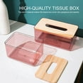 thumbnail image 4 of Aibecy Paper Towel Dispenser Wood Tissue Box Cover Holder Countertops Bathroom Toilet Tissue Box Napkin Storage Box Home Kitchen Facial Tissue Box Cover for Bedroom Car Office, 4 of 7