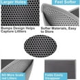 thumbnail image 2 of Cat Litter Mat Honeycomb Double Layer Waterproof Mat Easy to Clean Washable with 2 Random Feather Sisal Balls Cat Toys, Gray-Medium, 2 of 9