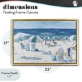 thumbnail image 4 of Stupell Industries Coastal Umbrella Beach Coastal Scene Gold Floating Frame Canvas Art, 25 x 17, by Lorenzo Collective, 4 of 8
