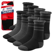 Debra Weitzner Thermal Heated Socks Insulated Socks for Men & Women 9-11, Striped 4 Pairs