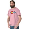 thumbnail image 5 of Colorado CO Flag Skiing Ski Souvenir Men's Graphic T Shirt Tees Brisco Brands S, 5 of 6