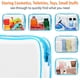 thumbnail image 5 of Bolsa de aseo transparente, paquete de 3 bolsas de aseo de tamaño cuarto, bolsa de cosméticos de maquillaje de viaje para mujeres y hombres, bolsa compatible con la aerolínea del aeropuerto, 5 of 7