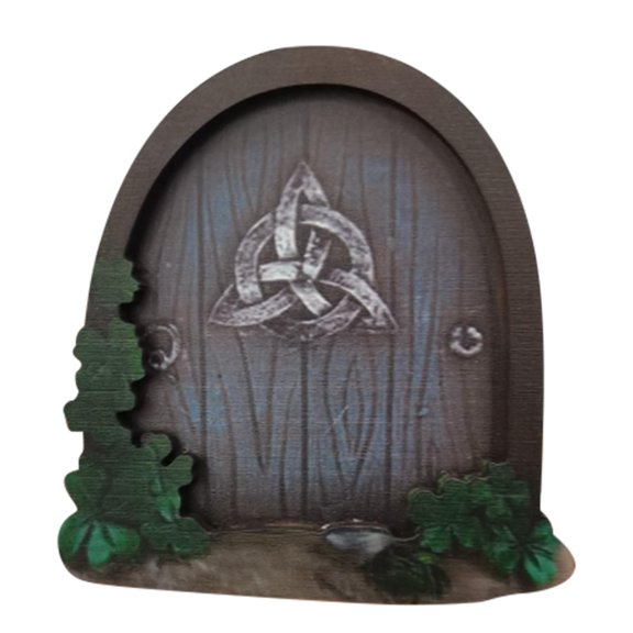 Moocorvic 3D DIY Garden Tree Doors Miniature Door Decoration Tale Mini Gift For Kids