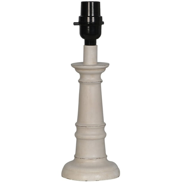 Mainstays WhiteWashed Wood Accent Lamp Base with Bulb Included