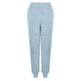 thumbnail image 5 of Idoravan Women Sets Clothing Clearance Womens Long Sleeve Solid Plush Tank Tops Set Elastic Waist Long Pants, 5 of 9