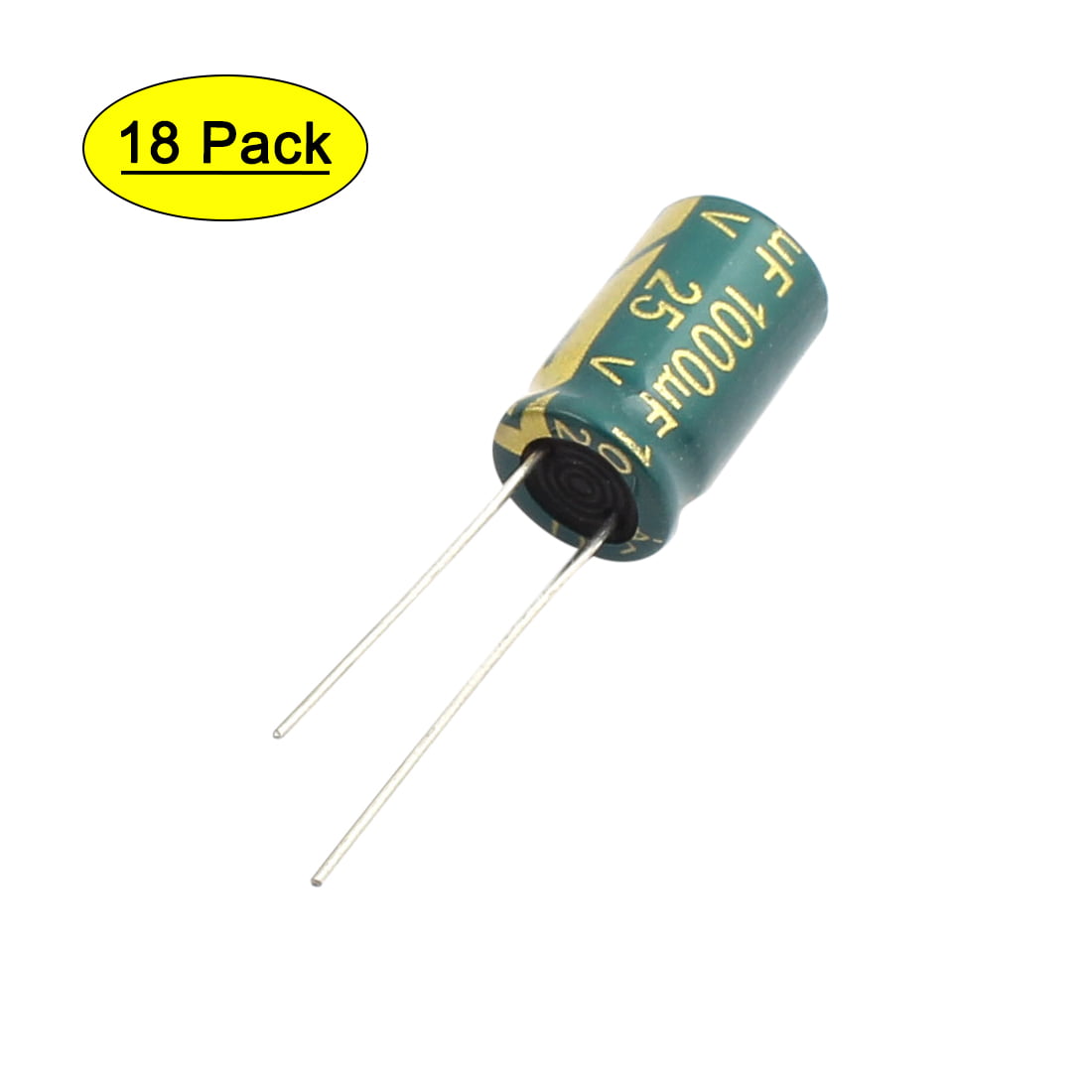 20pcs 25v 1000uf 25volt 1000mfd 105c aluminum electrolytic capacitor 10mm×16mm