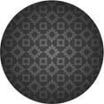 thumbnail image 1 of Ahgly Company Machine Washable Indoor Round Transitional Midnight Gray Area Rugs, 3' Round, 1 of 7