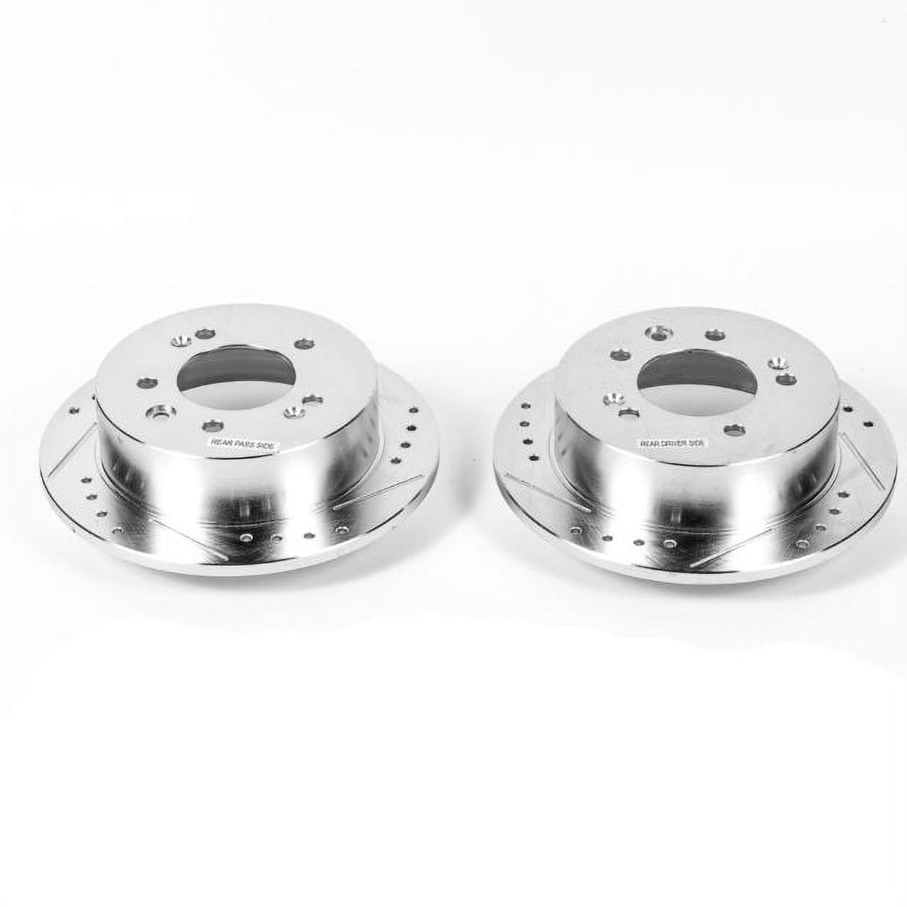 Power Stop Rear Pair of Drilled and Slotted Brake Rotors JBR1336XPR Fits 2010 Hyundai Elantra