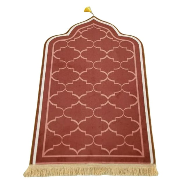 Elegant Prayer Rug Non Slip Worship Carpet Prayer Mat Area Rug Doormat Floor Mat red
