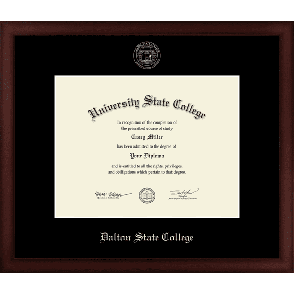 Dalton State College Diploma Frame, Document Size 11" x 8.5"