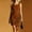 *Brown, variant on ClodeEU Women's Crew Neck Sleeveless Ruched Mini Dress with Fringe Hem, Bodycon Party Dress Army Green,Women's Plus L