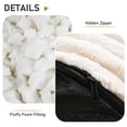 thumbnail image 3 of Puf otomano redondo de piel sintética Homlazeezy 51 x 38 cm beige, 3 of 7