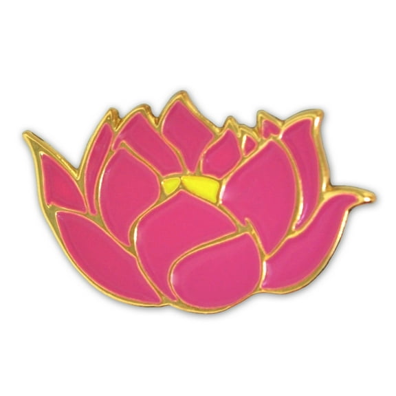 PinMart's Pink Lotus Flower Enamel Lapel Pin Jewelry