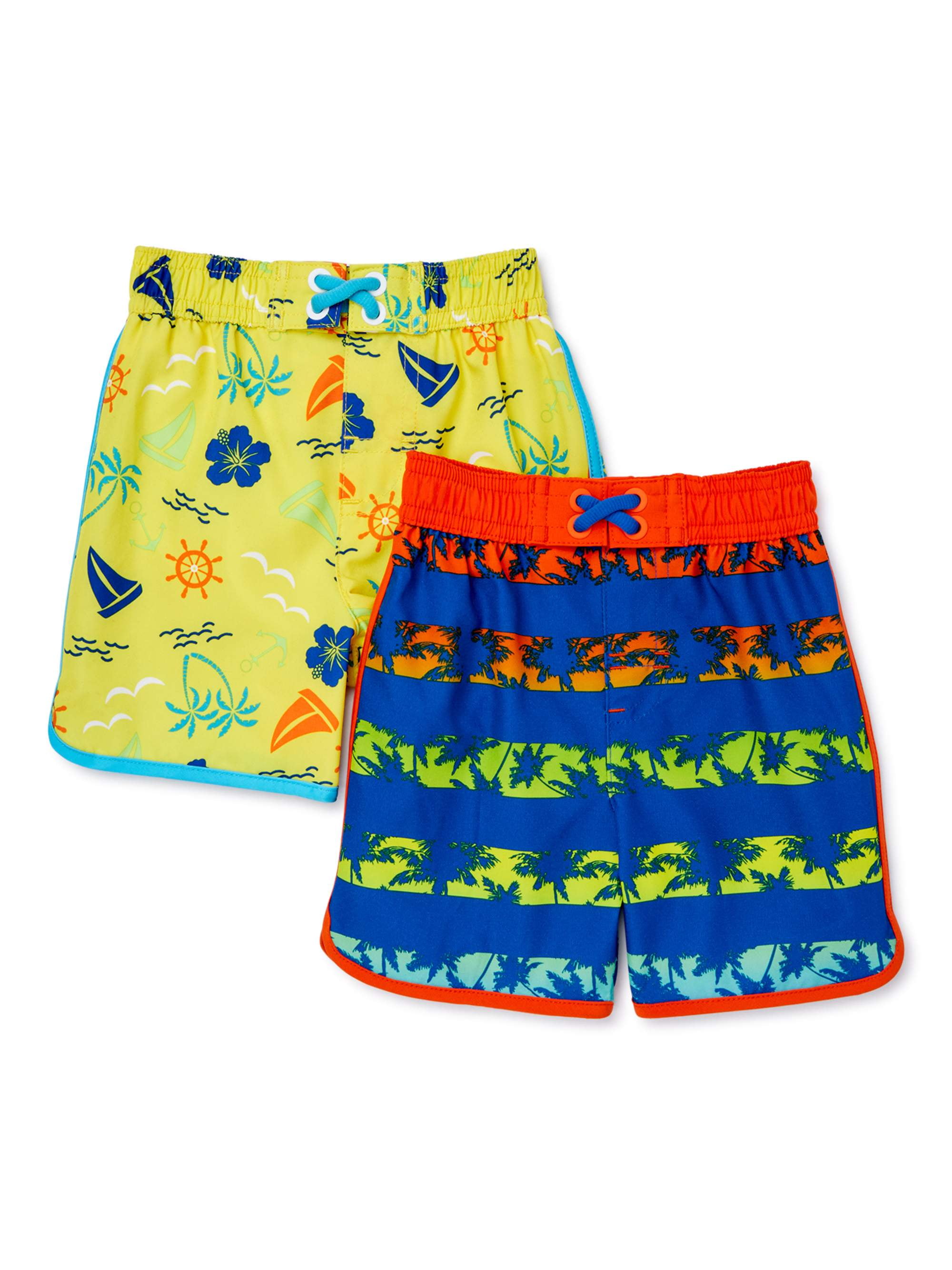 Wonder Nation Infant Boys Dinosaurs All Over Orange Opulence Swim Short Trunk