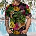 thumbnail image 5 of Ankishi Mens Hawaiian T Shirt Crewneck Tiger Short Sleeve Summer Tropical Tee Shirts Fashion Clothes for Streetwear, 5 of 7