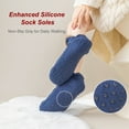thumbnail image 4 of Adult Knitted Slipper Socks with Non-Slip Grips, Cozy Warm Fuzzy Winter Fluffy Sleep Socks for Women and Men, 4 of 7