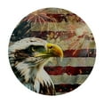 thumbnail image 4 of BCIIG Bald Eagle Flag Fireworks Round Table Cover Stain Resistant Washable Indoor Outdoor Tablecloth Kitchen Dining Wedding Parties 100% Polyester Fiber Independence Day Theme 54-58, 4 of 8