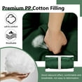 thumbnail image 3 of SDJPOI Porch Swing Replacement Cushion, 4" Thick Waterproof 2-3 Seater Bench Cushion with Backrest, Outdoor Swing Cushions for Outdoor Furniture（Dark Green,47*40in）, 3 of 7
