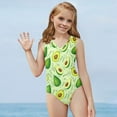 thumbnail image 2 of SEANATIVE Avocado Kids One-Piece Swimsuit Elastic Flower Leaf Swimwear for Kids Girls 3-4 Casual Summer Toddler Bathing Suit Cover Up, 2 of 7