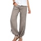 thumbnail image 1 of Qarigey Pantalones de lino sueltos casuales para mujer Pantalones de yoga deportivos de color sólido Prendas para la parte inferior del cuerpo, 1 of 5