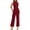 Red, variant on Fashion Plus Size Jumpsuits for Women Casual Summer Casual Jumpsuit Sleeveless Wide Leg Jumpsuit With Pockets