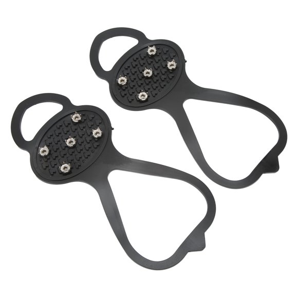 Tacos con agarre para hielo para dientes, 1 par/juego, para exteriores, 5 dientes, garra para hielo, picos para zapatos de escalada, probados profesionalmente
