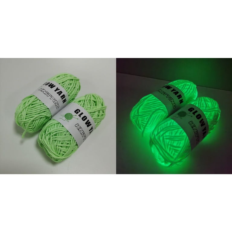 Glowing Yarn, DIY Glow in The Dark Yarn for Crochet, Soft Multi