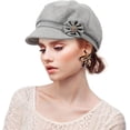 thumbnail image 1 of Chapeau Béret Rétro Classique pour Femme avec Visière, Broche pour Femme, 1 of 4