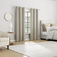 thumbnail image 6 of Sun Zero Tula Crosshatch 100% Blackout Grommet Curtain Panel, 40"W x 84"L, Taupe, 6 of 10