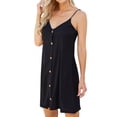 thumbnail image 2 of Vestido sin mangas con tirantes ajustables y cuello en V para niña, Negro, L Noticed AP001327-08, 2 of 7