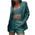 thumbnail image 3 of Idoravan Women Sets Clothing Clearance Summer Womens Two Piece Set Short Sleeve Sexy Cardigan Casual Shorts Suit, 3 of 8
