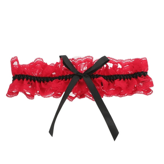 WORGEOUS Lace Ribbon Wedding Garters Bride Accessories Lace Bowknot Garters for Women Comfortable and Adjustable for Bridal Wear Weddings